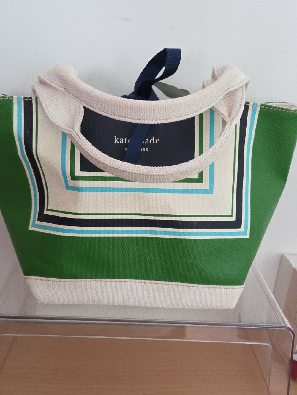 kate spade NWT Tracy Bucket Copenhagen Greenmulti Canvas Tote - Picture 9 of 14